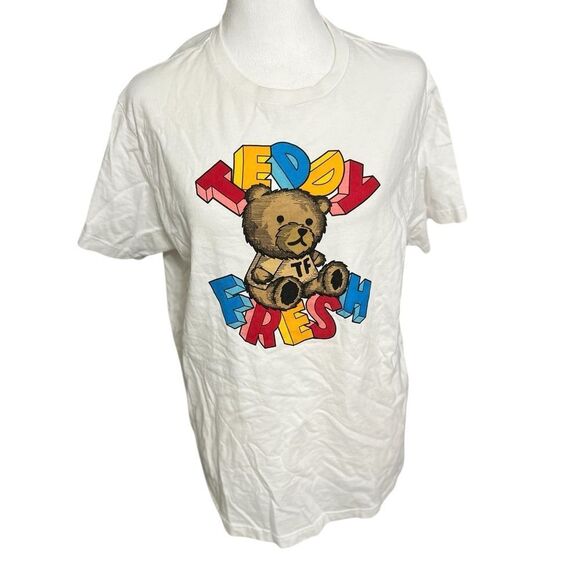 Teddy Fresh merch white crew neck teddy t shirt short sleeve Medium - Picture 2 of 13